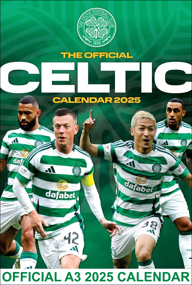 Celtic FC A3 Calendar 2025 SOCCER BOOKS