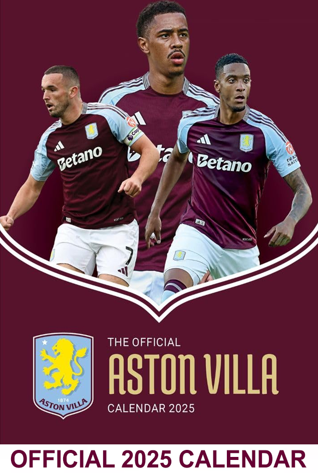 Aston Villa FC Official A3 Calendar 2025