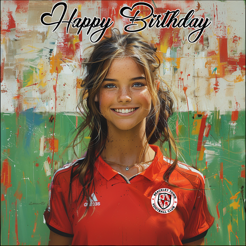 Birthday Cards, Time Tunnel Cards and Prints for Brackley Town Football Club #WeAreBrackley #NonLeague #nationalleaguenorth #womenfootball #girlssoccer https://www.soccerbooks.co.uk/collections/national-league/products/brackley-town-football-club