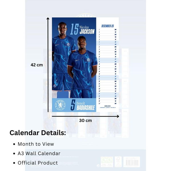 The Official A3 Chelsea AFC Calendar 2025