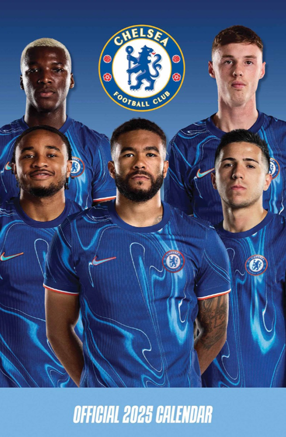 The Official A3 Chelsea AFC Calendar 2025 £12.99pp SOCCER BOOKS