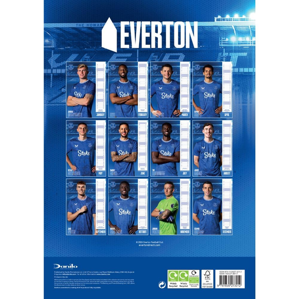 The Official Everton FC A3 Calendar 2025