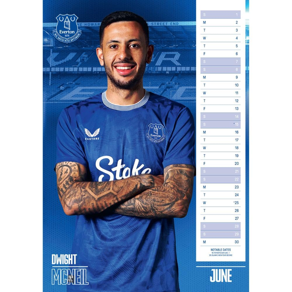 The Official Everton FC A3 Calendar 2025