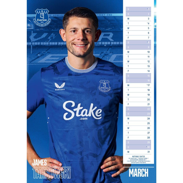 The Official Everton FC A3 Calendar 2025