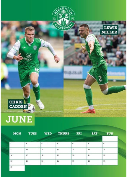 Official Hibernian FC A3 Wall Calendar 2025