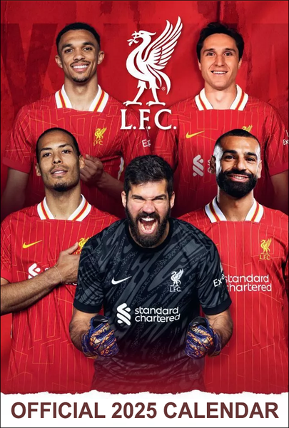 Liverpool FC A3 Calendar 2025