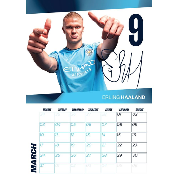 The Official Manchester City FC A3 Calendar 2025