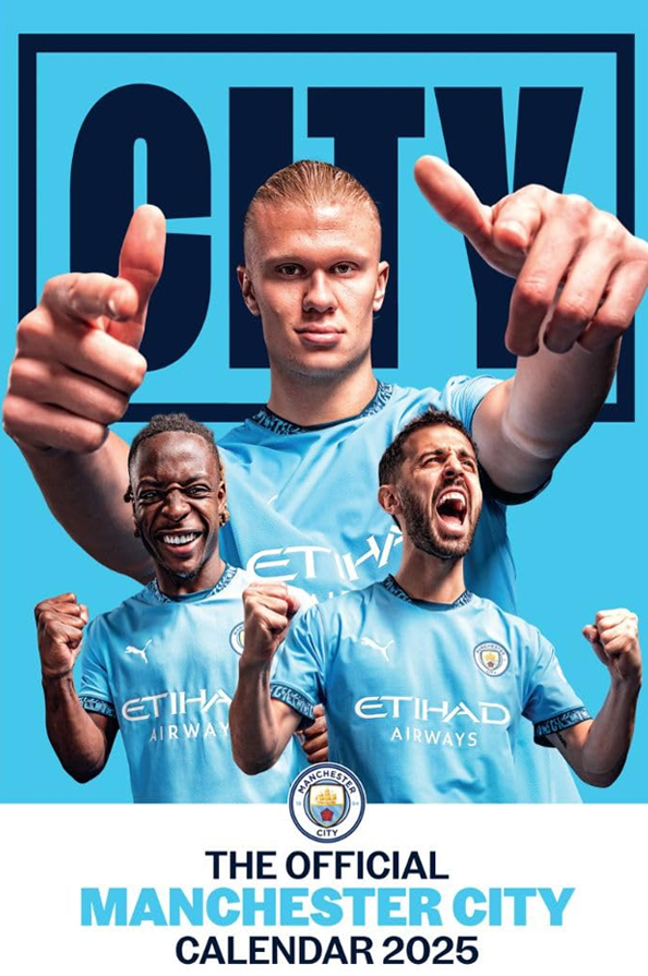 The Official Manchester City FC A3 Calendar 2025