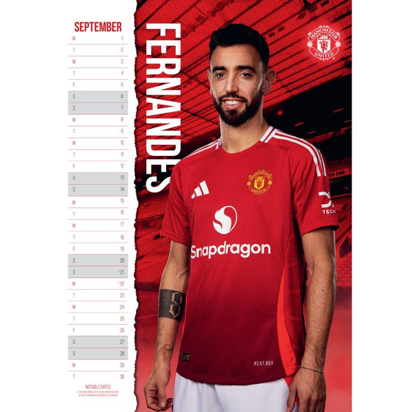 The Official Manchester United FC A3 Calendar 2025