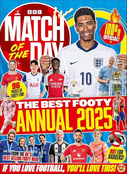 Match of the Day Annual 2025 This annual was a huge hit throughout the Christmas season leading up to 2023, selling out quickly everywhere! Pre-order now to guarantee yours!