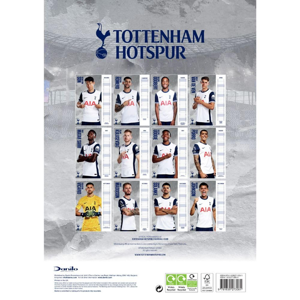 Tottenham Hotspur A3 Calendar 2025  ~ £12.99pp