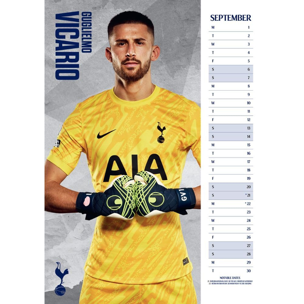 Tottenham Hotspur A3 Calendar 2025  ~ £12.99pp