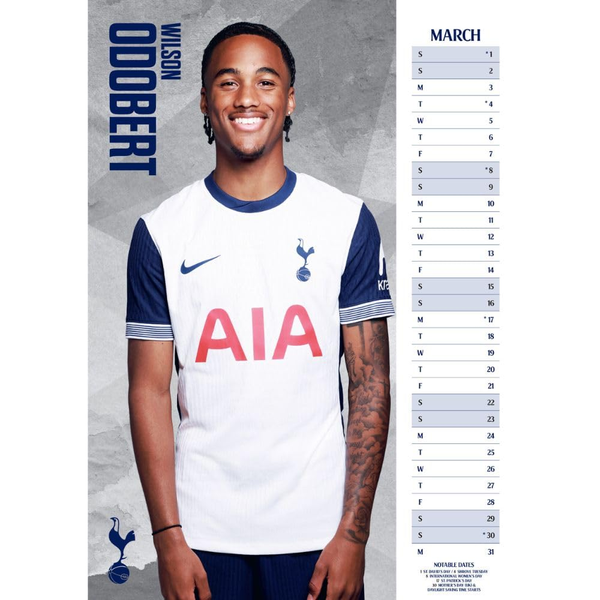 Tottenham Hotspur A3 Calendar 2025  ~ £12.99pp