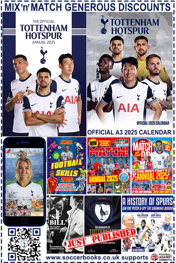 Mix & Match 2, 3 or More Tottenham Hotspur FC Annuals  or Just Pick One item